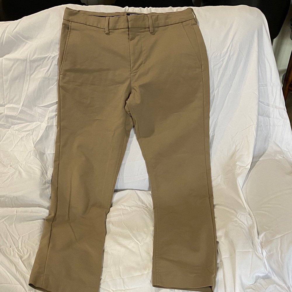 Nordstrom Men's Tan 31W x 32L No-Iron Athletic Fit Dress Pants